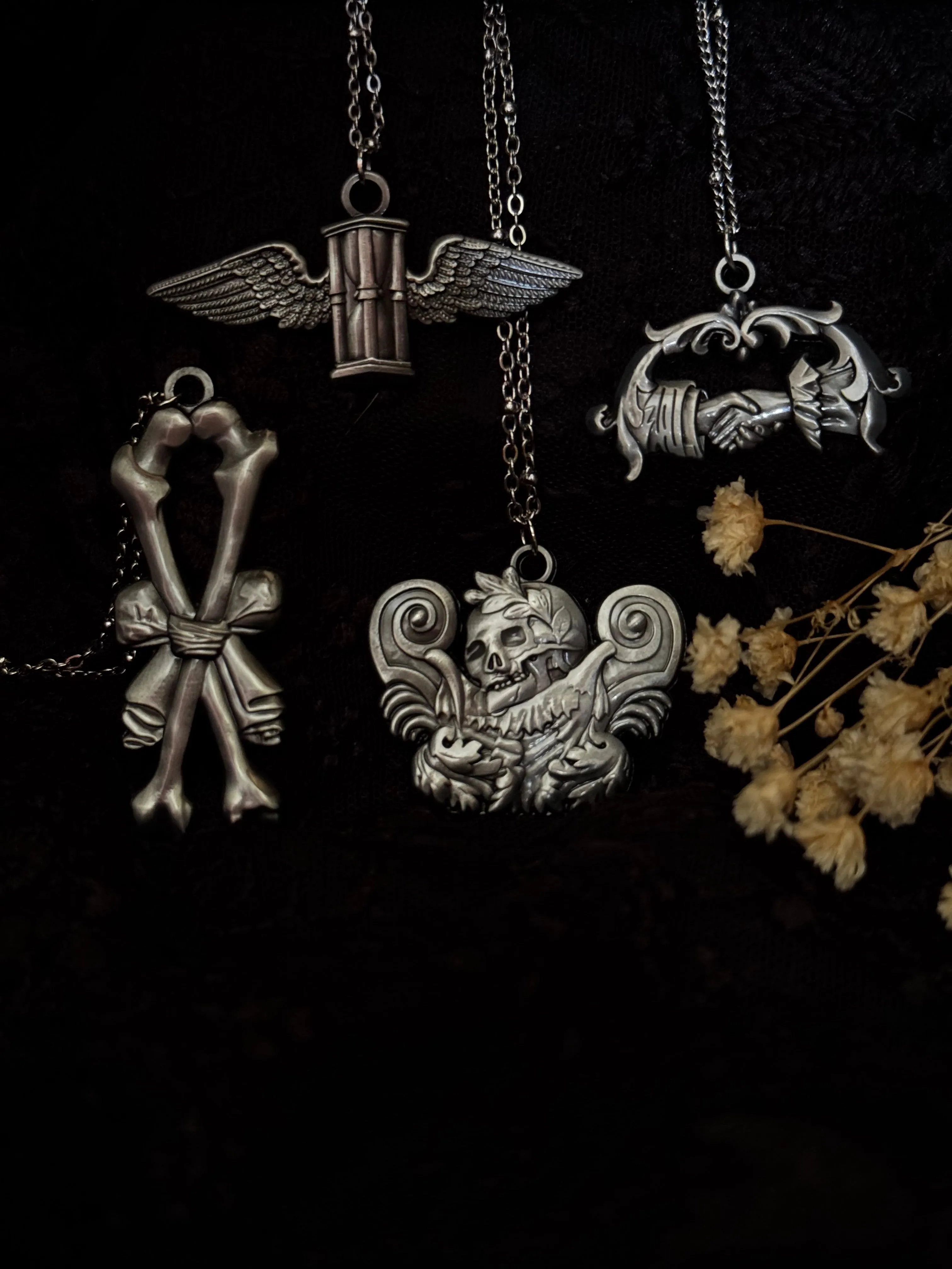 Carved In Stone- Hour Glass with Wings by Seance sold by Wax Poetic product image thumbnail 3