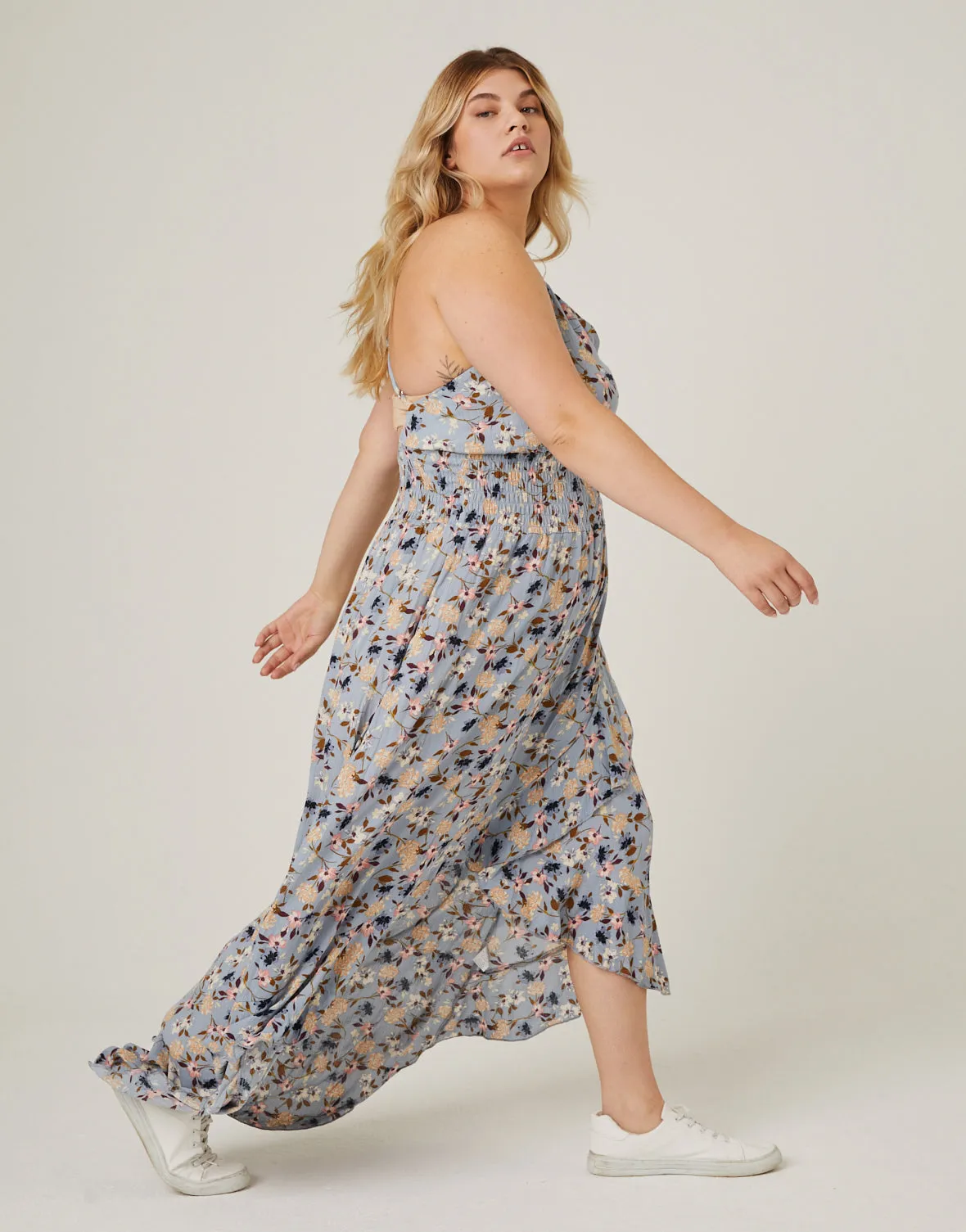 Plus Size High Low Floral Ruffle Dress sold by 2020 Ave product image thumbnail 3