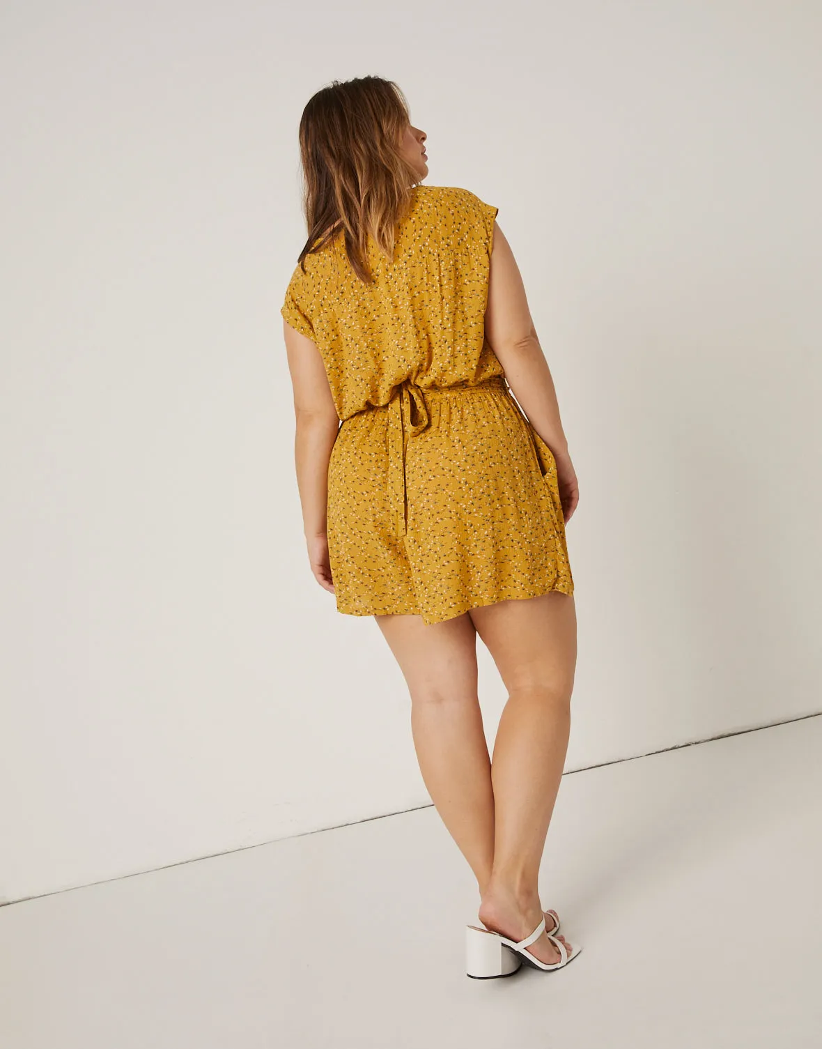 Plus Size Floral Print Woven Romper sold by 2020 Ave product image thumbnail 4