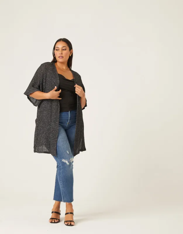 Plus Size Open Front Knit Cardigan sold by 2020 Ave