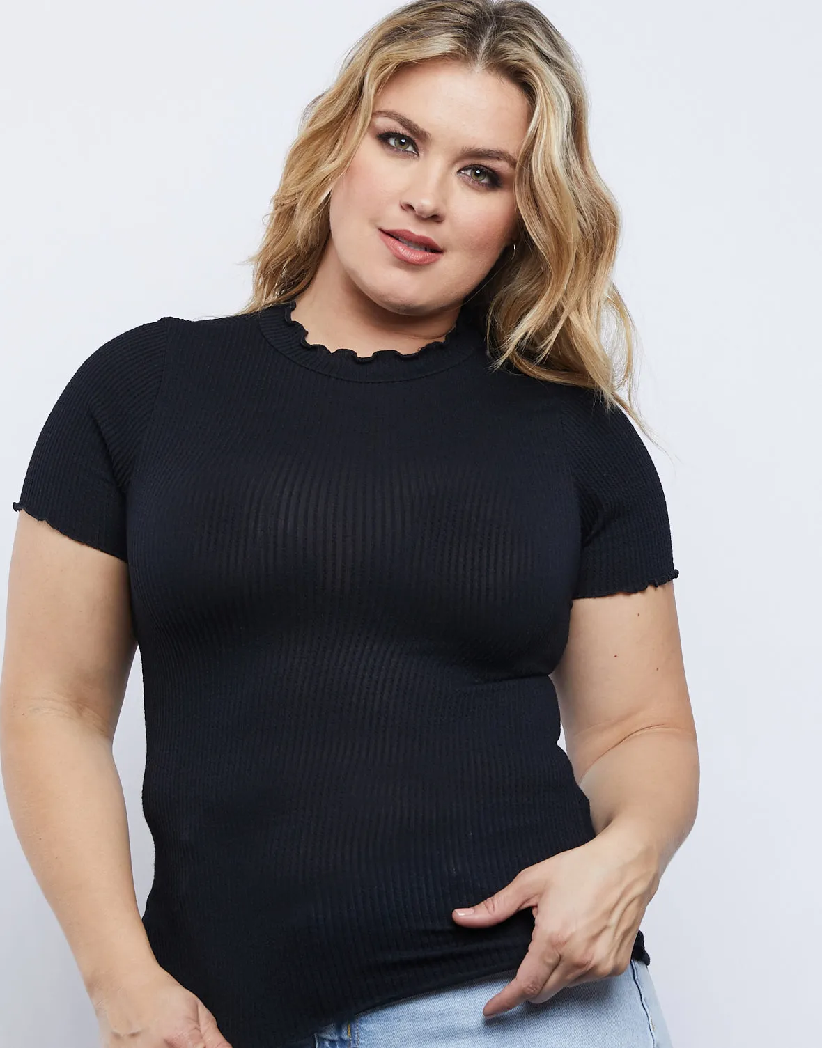 Plus Size Mock Neck Top sold by 2020 Ave product image thumbnail 5