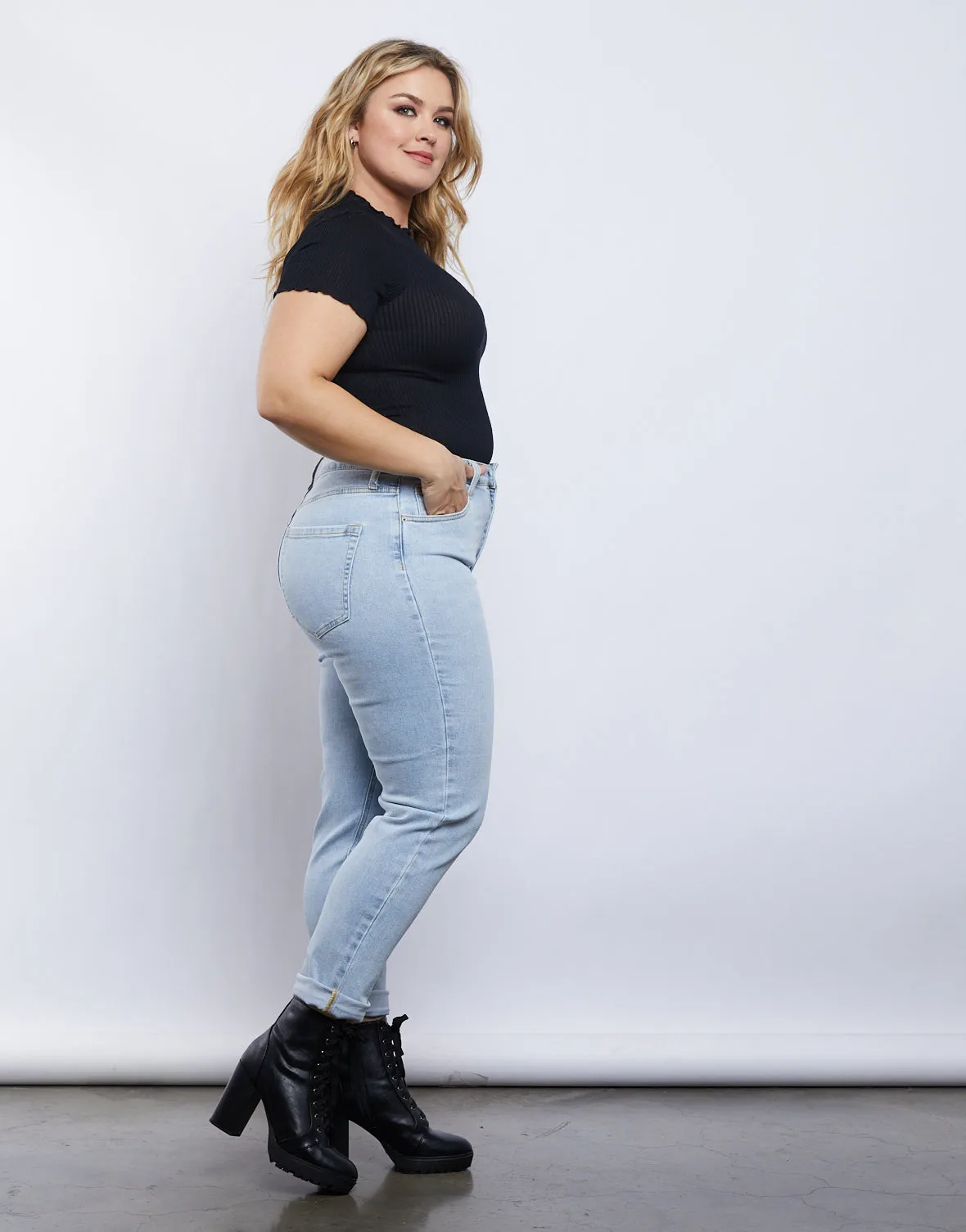 Plus Size Mock Neck Top sold by 2020 Ave product image thumbnail 3