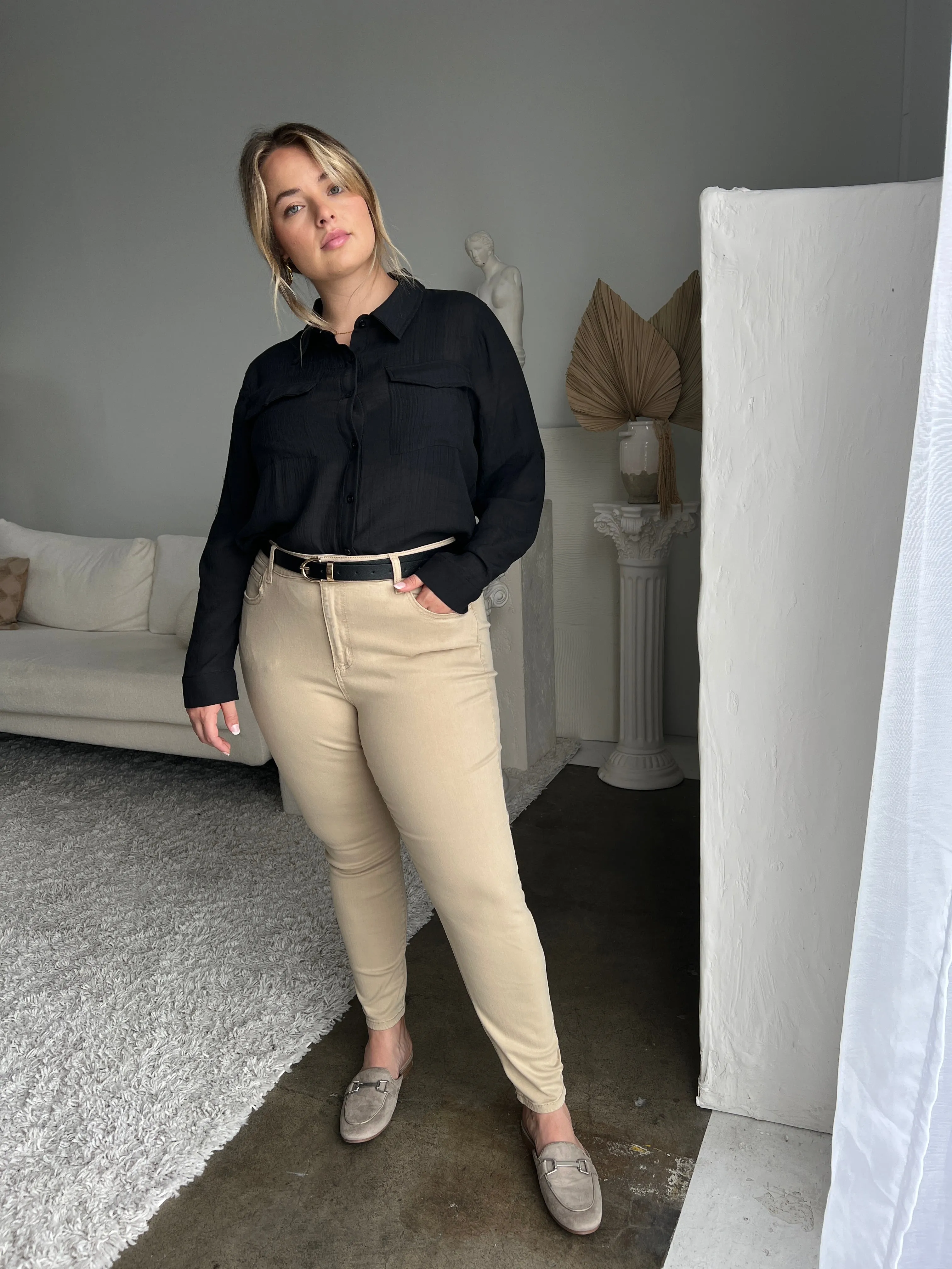 Plus Size Skinny Khaki Pants sold by 2020 Ave product image thumbnail 3
