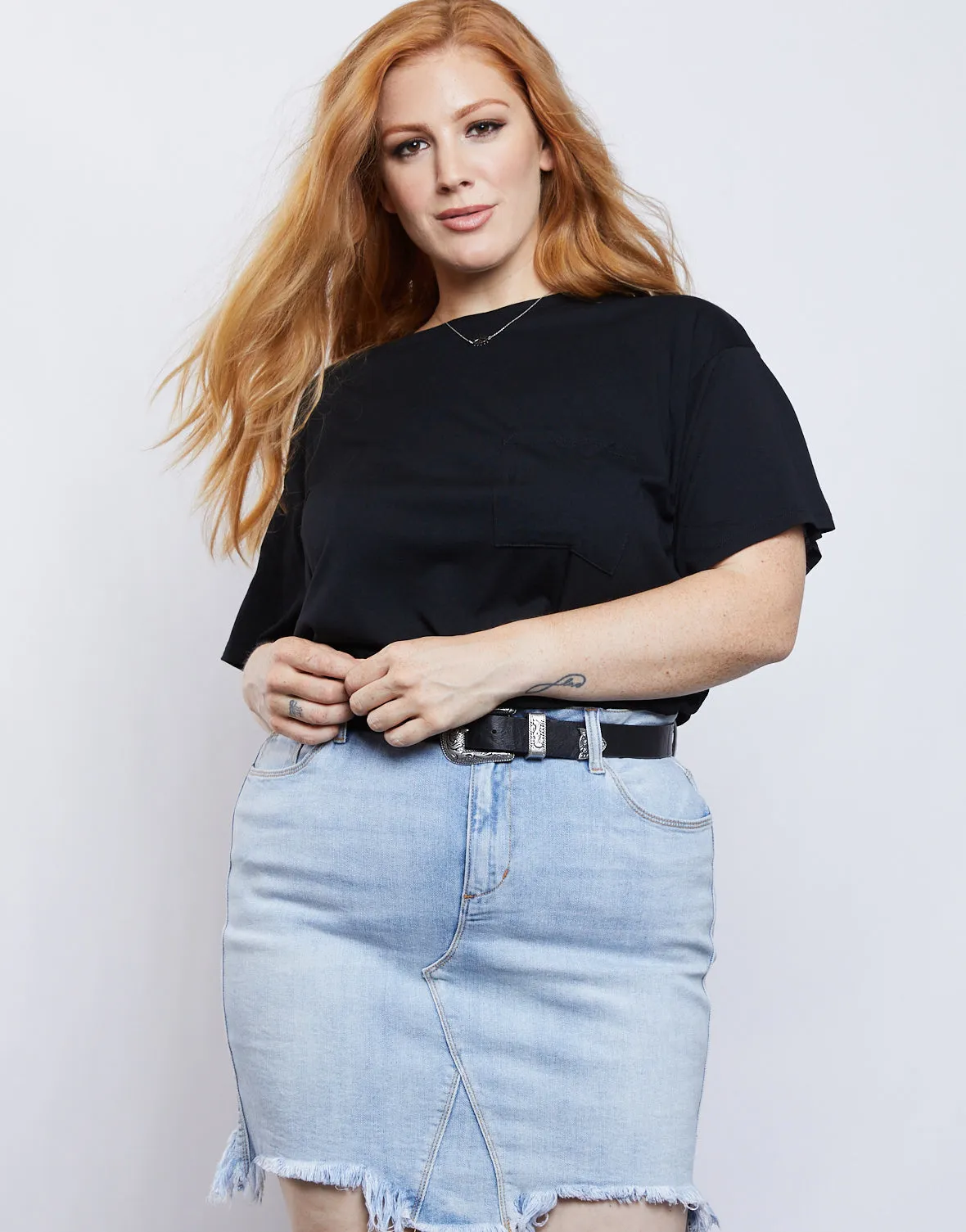 Plus Size Basic Pocket Tee sold by 2020 Ave product image thumbnail 5