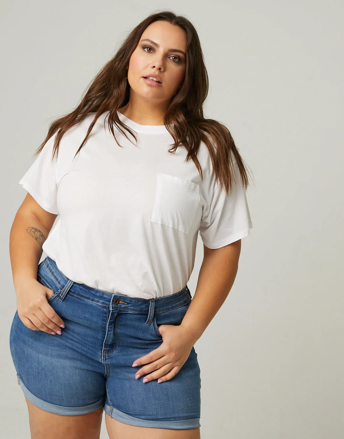 Plus Size Basic Pocket Tee sold by 2020 Ave product image thumbnail 2