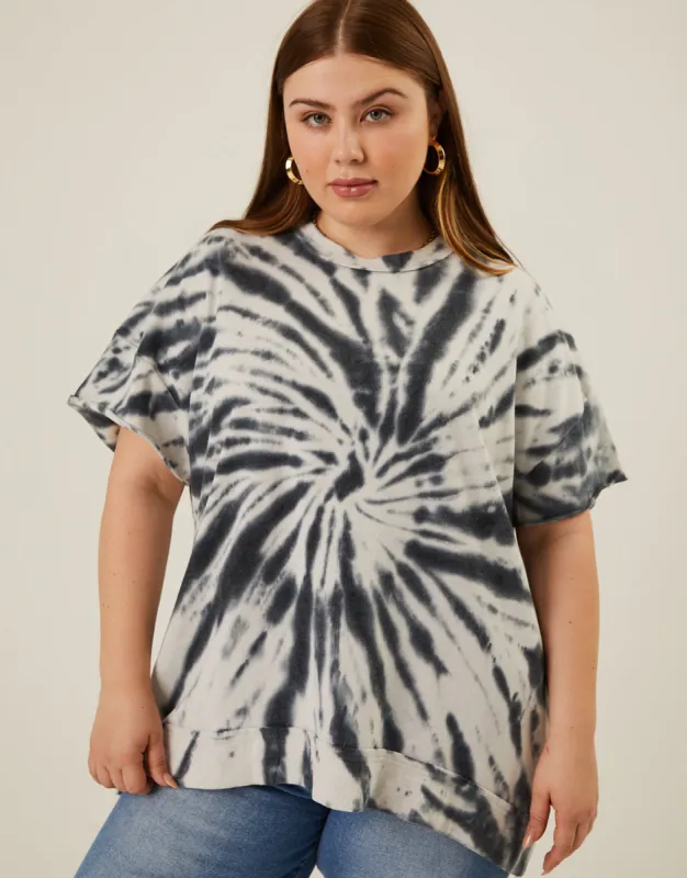 Plus Size Tie Dye Loose Fit Tee sold by 2020 Ave