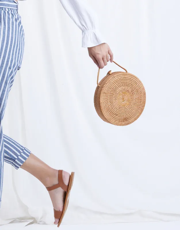 On Vacation Round Straw Bag sold by 2020 Ave