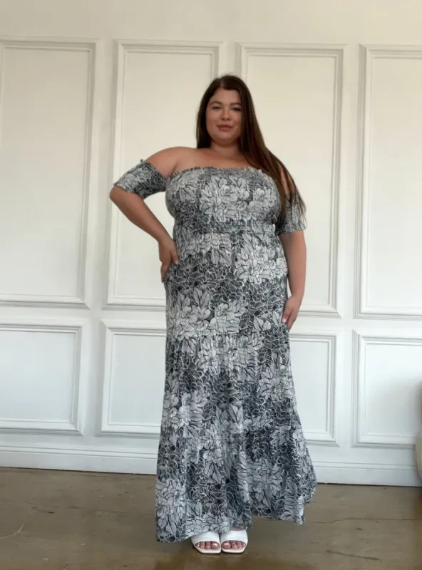 Plus Size Smocked Botanical Dress sold by 2020 Ave