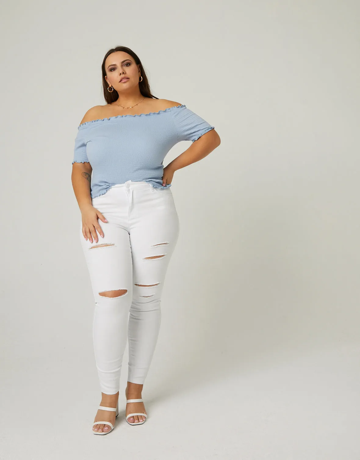 Plus Size High Rise Skinny Jeans sold by 2020 Ave product image thumbnail 3