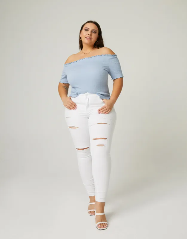 Plus Size High Rise Skinny Jeans sold by 2020 Ave