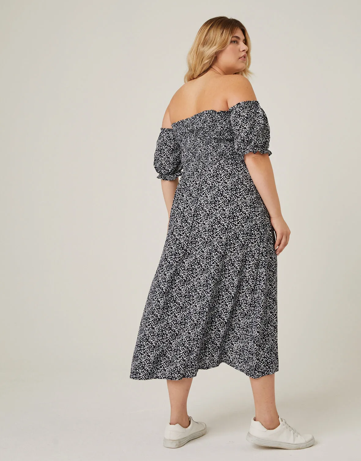 Plus Size Off-The-Shoulder Midi Dress sold by 2020 Ave product image thumbnail 5