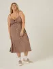 Plus Size Tie Strap Floral Button Dress sold by 2020 Ave