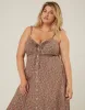 Plus Size Tie Strap Floral Button Dress sold by 2020 Ave
