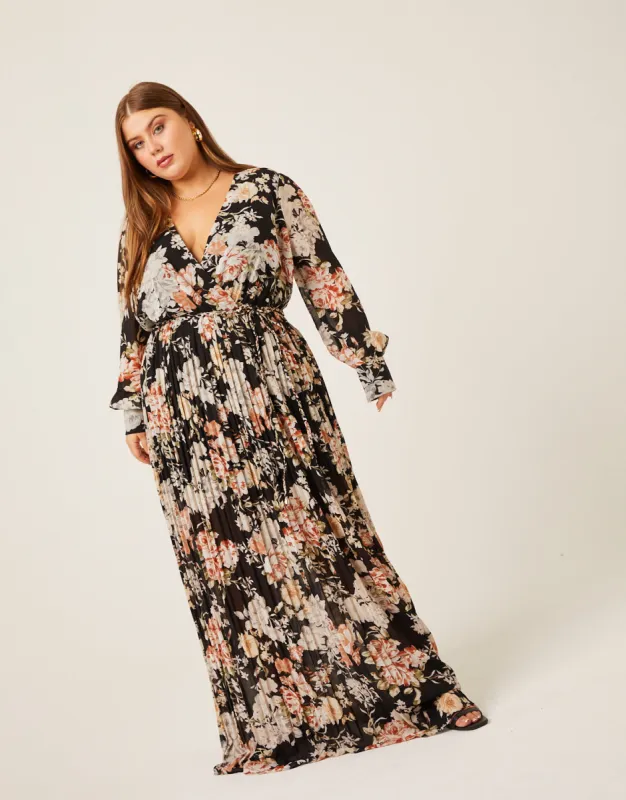 Plus Size Floral Belted Maxi Dress sold by 2020 Ave