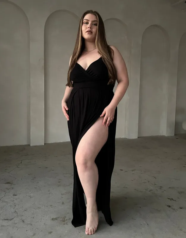 Plus Size Double Slit Tank Dress made by 2020 Ave