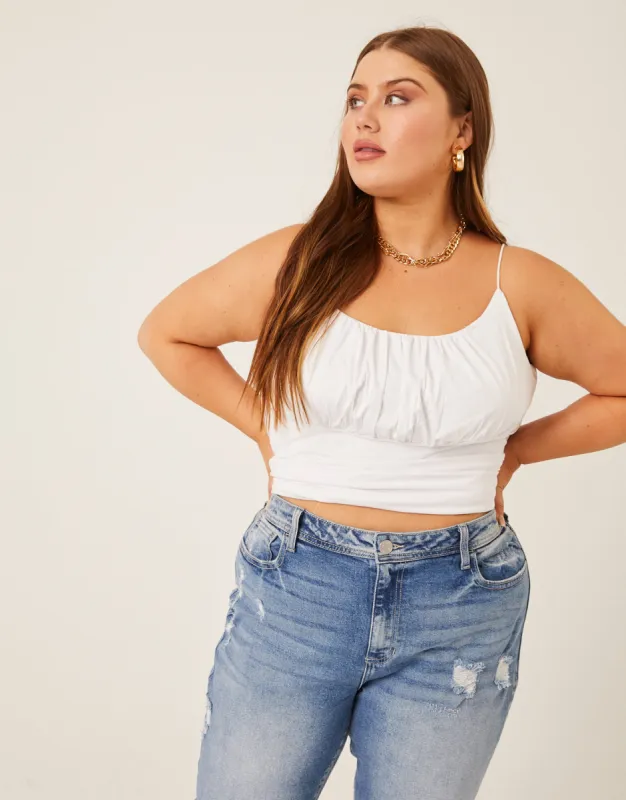 Plus Size Gathered Bust Tank sold by 2020 Ave