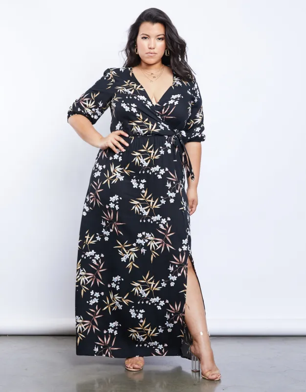Plus Size Floral Dreams Wrap Dress sold by 2020 Ave