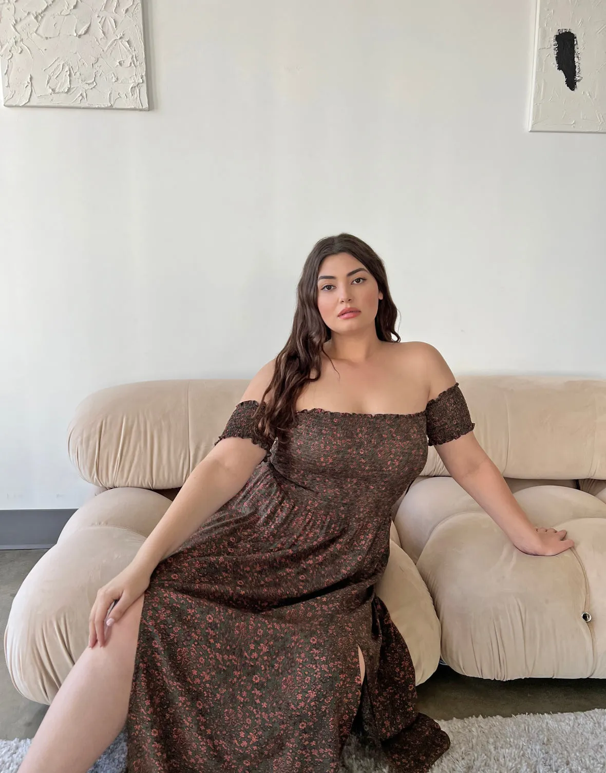 Plus Size Smocked and Flowy Floral Dress sold by 2020 Ave product image thumbnail 4