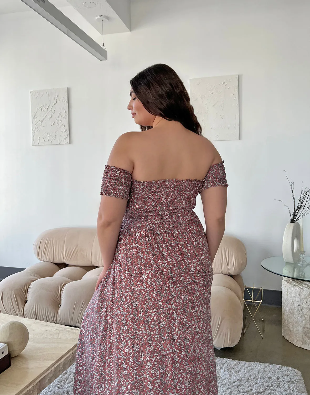 Plus Size Smocked and Flowy Floral Dress sold by 2020 Ave product image thumbnail 5