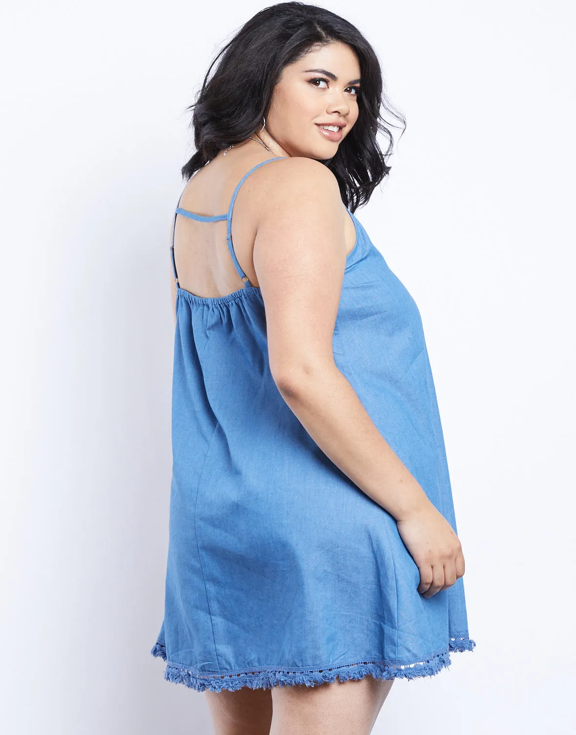 Plus Size Olivia Blue Chambray Dress sold by 2020 Ave product image thumbnail 3