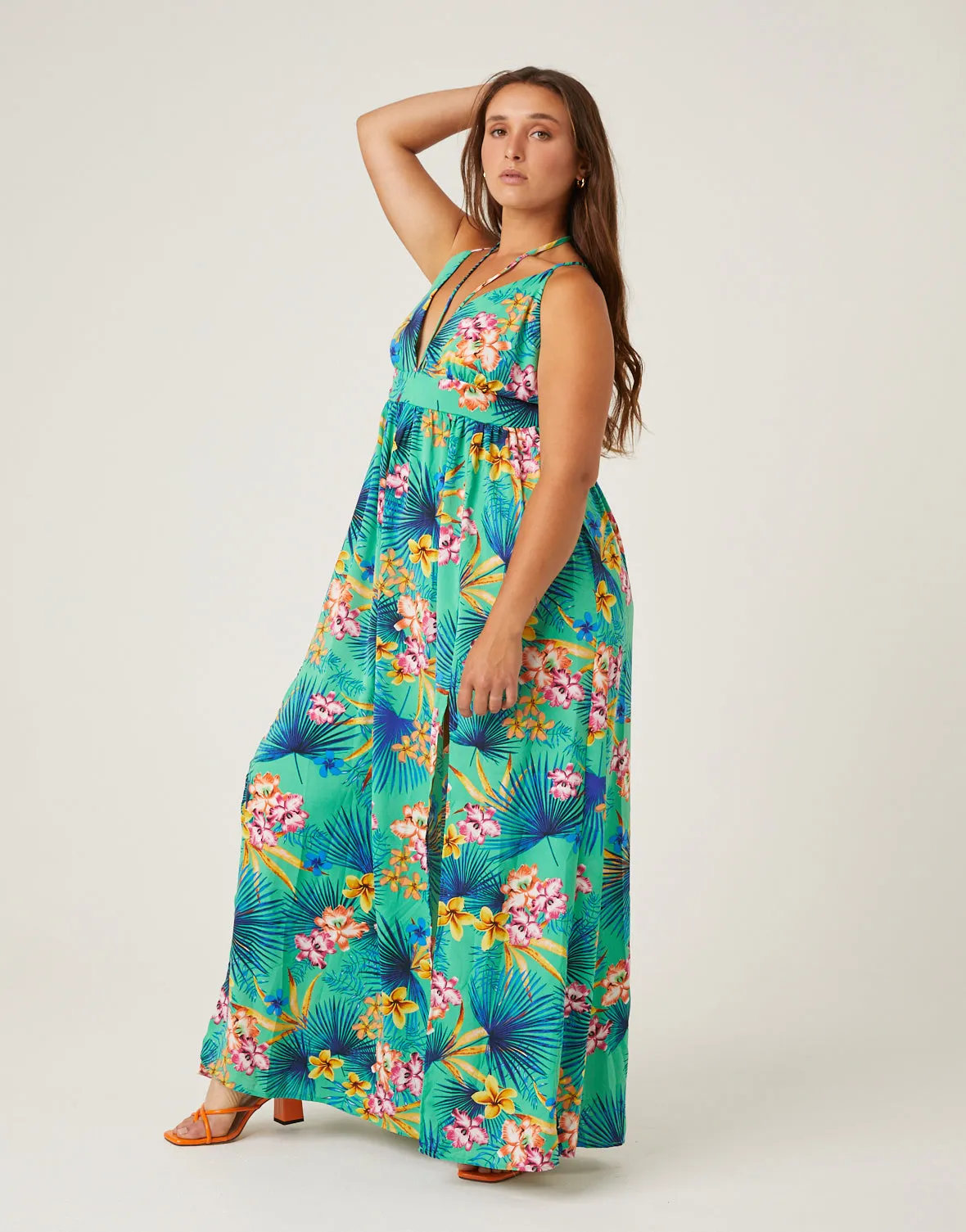 Plus Size Bold Tropical Maxi Dress sold by 2020 Ave product image thumbnail 3