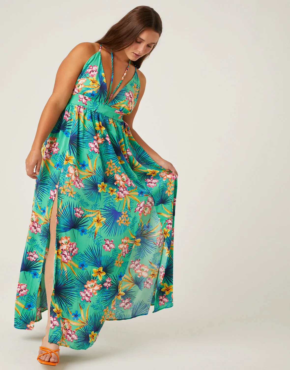 Plus Size Bold Tropical Maxi Dress sold by 2020 Ave product image thumbnail 2
