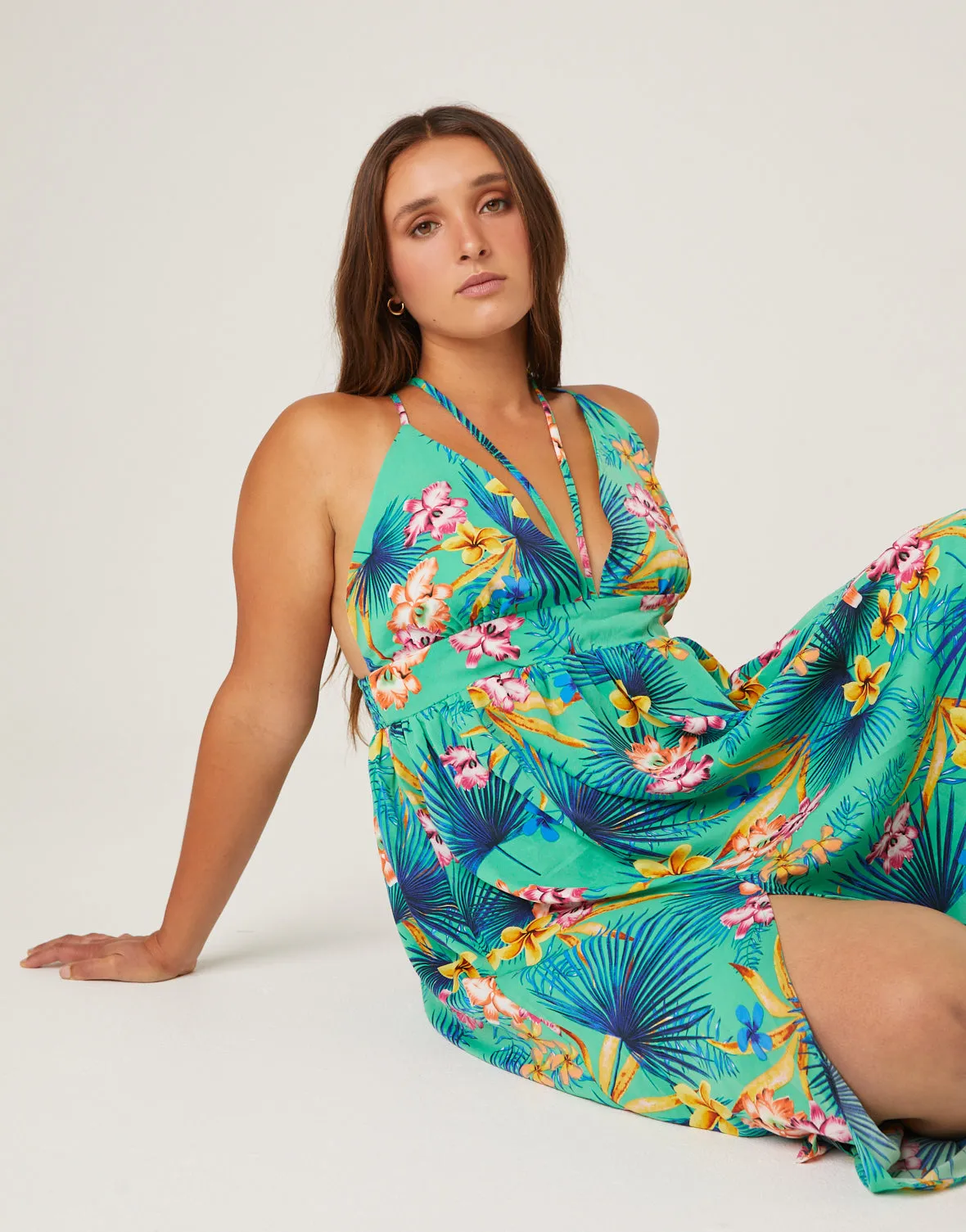 Plus Size Bold Tropical Maxi Dress sold by 2020 Ave product image thumbnail 5