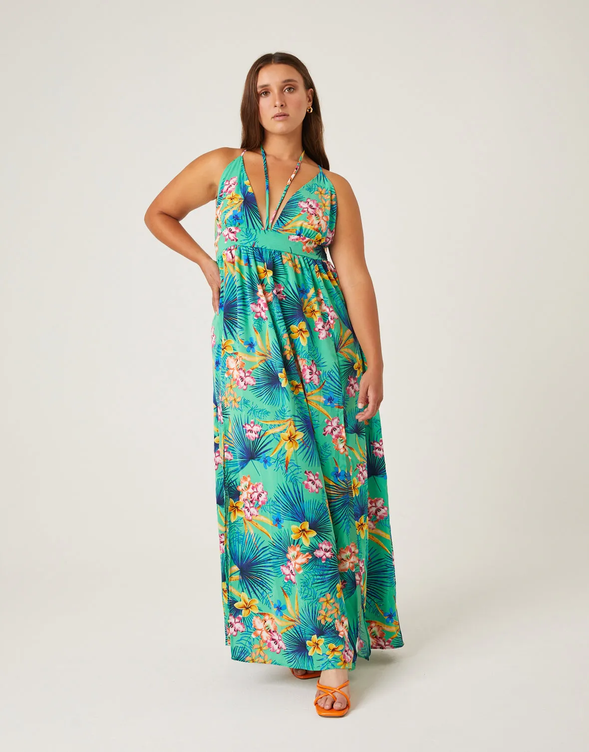 Plus Size Bold Tropical Maxi Dress sold by 2020 Ave