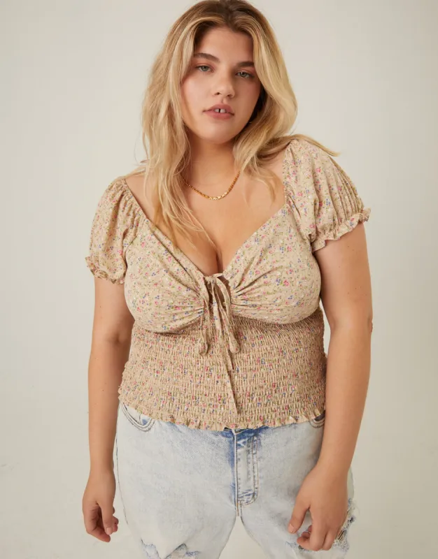 Plus Size Floral Cut Out Top sold by 2020 Ave