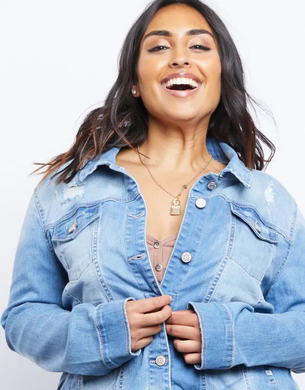 Plus Size Dreamy Denim Jacket sold by 2020 Ave