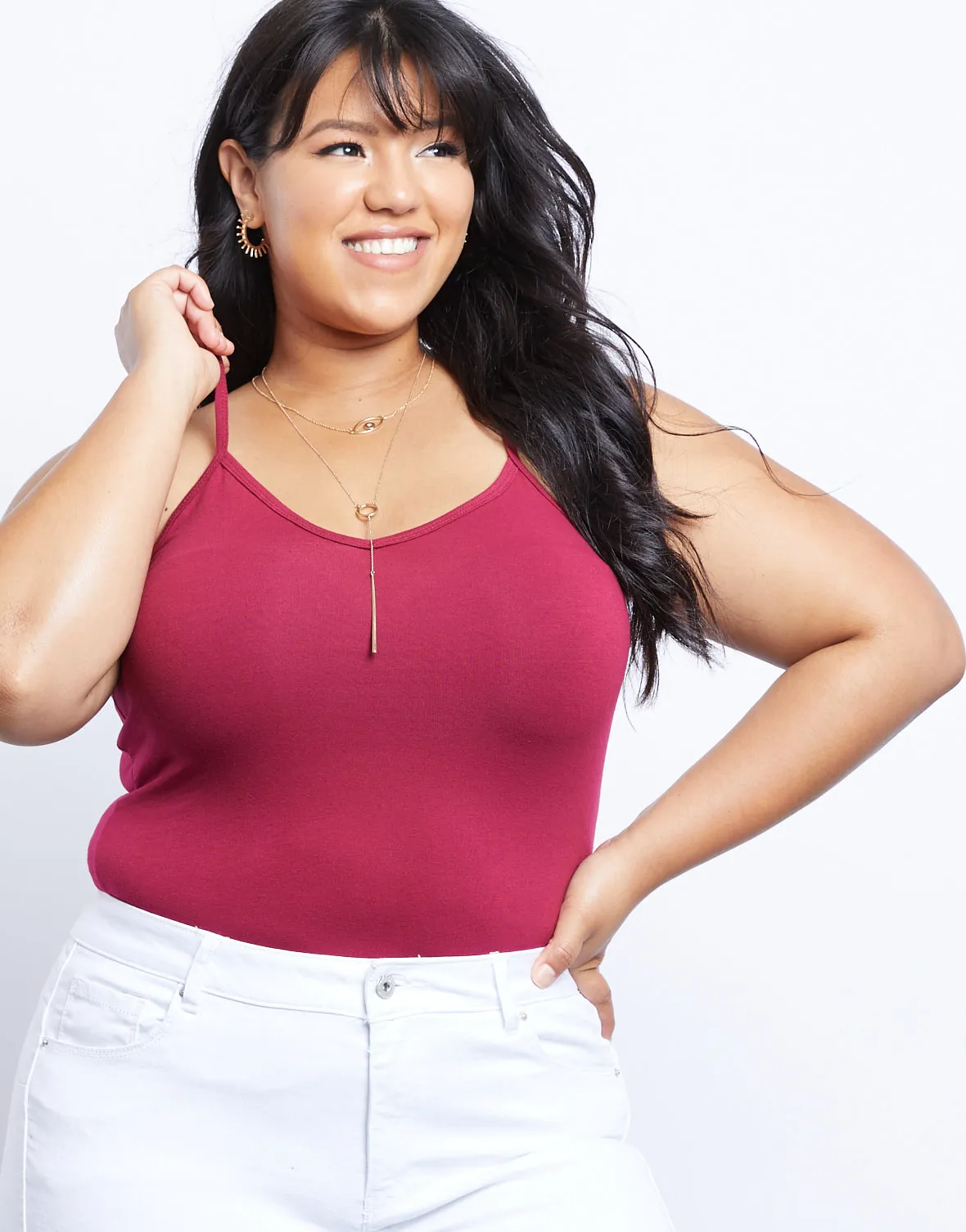 Plus Size V-neck Basic Cami sold by 2020 Ave product image thumbnail 3