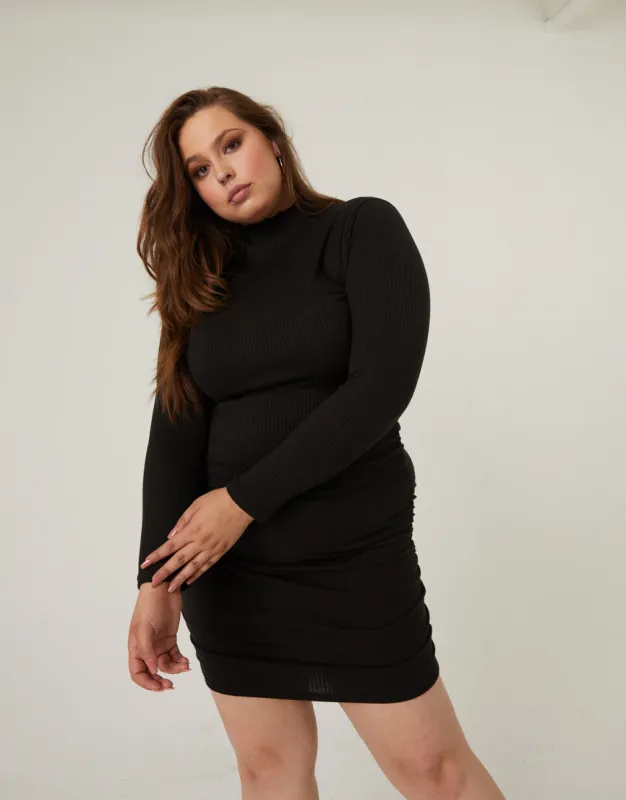 Plus Size Mock Neck Bodycon Dress sold by 2020 Ave