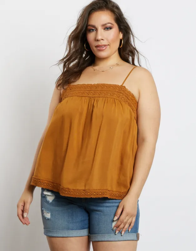 Plus Size Hailey Embroidered Tank sold by 2020 Ave