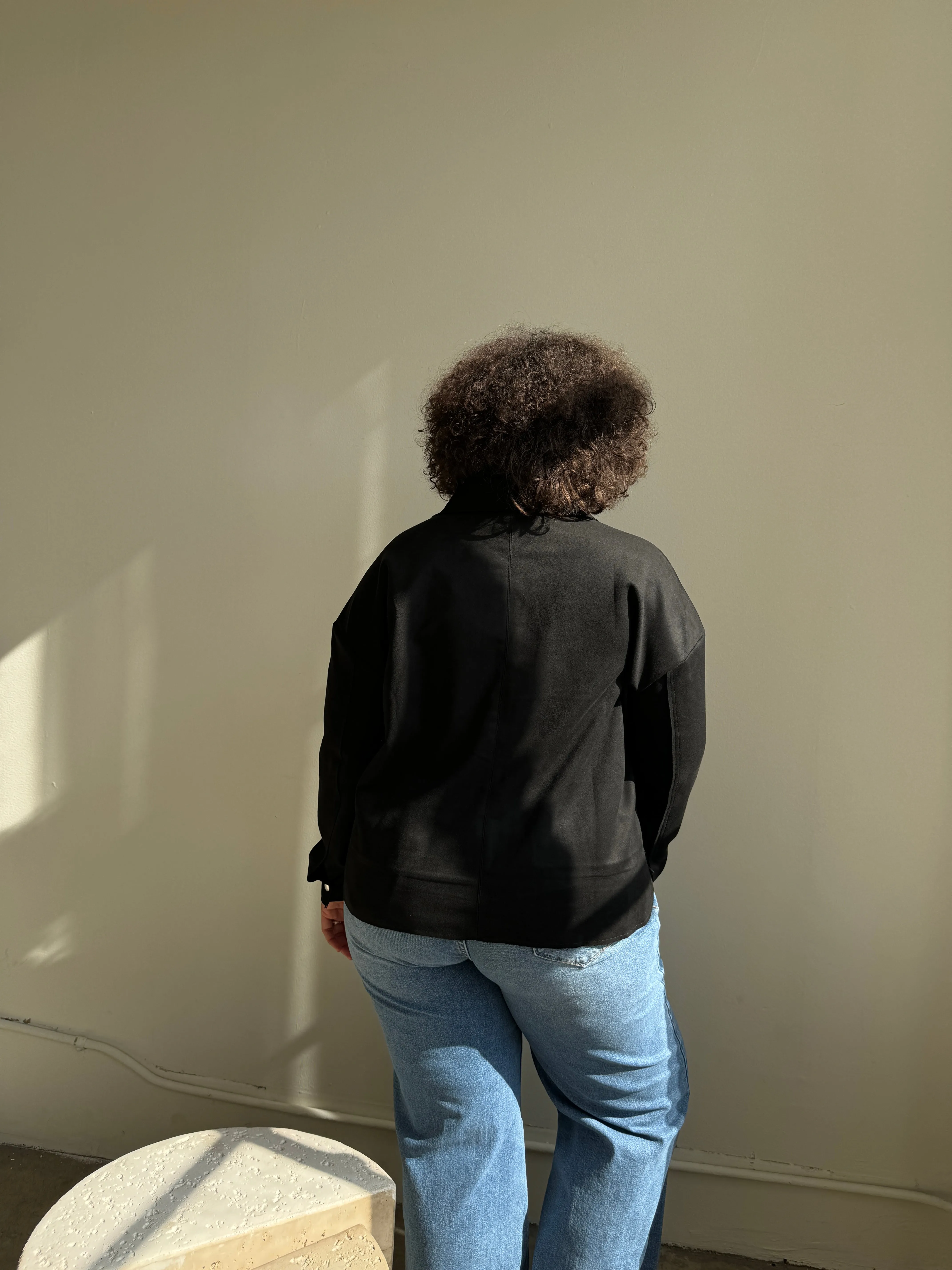 Plus Size Button Down Suede Jacket sold by 2020 Ave product image thumbnail 4