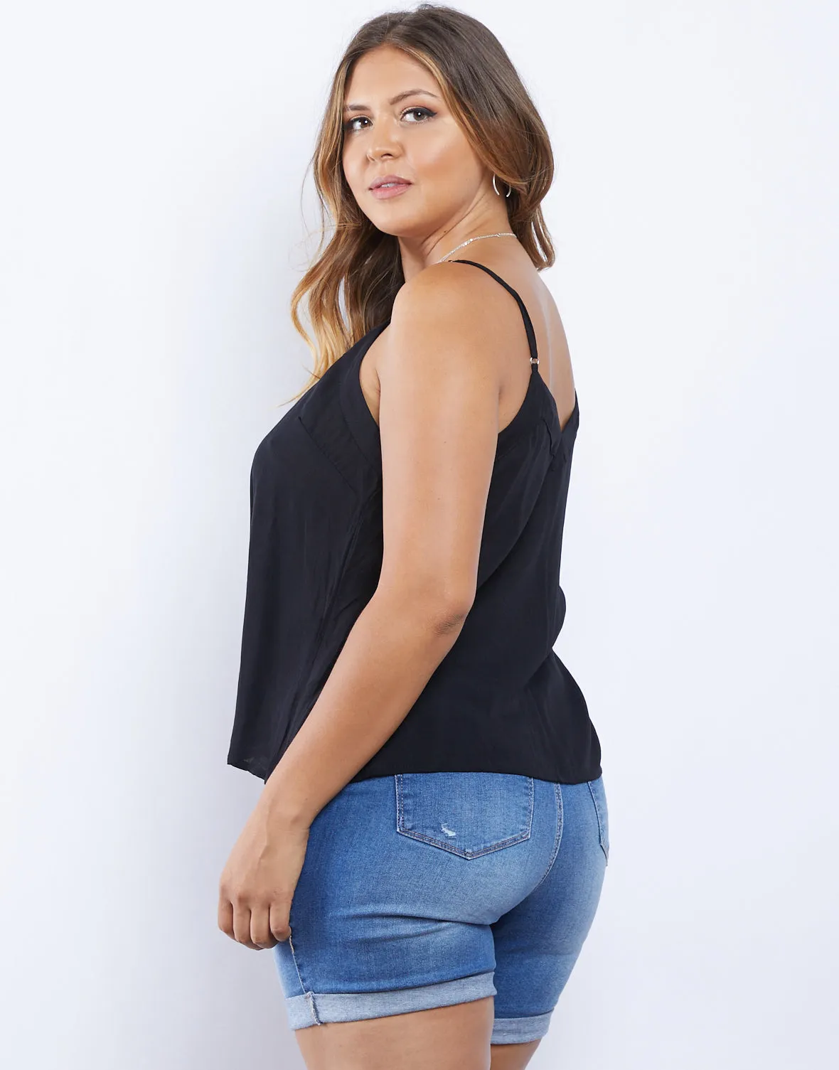Plus Size Brielle Button Front Tank sold by 2020 Ave product image thumbnail 3