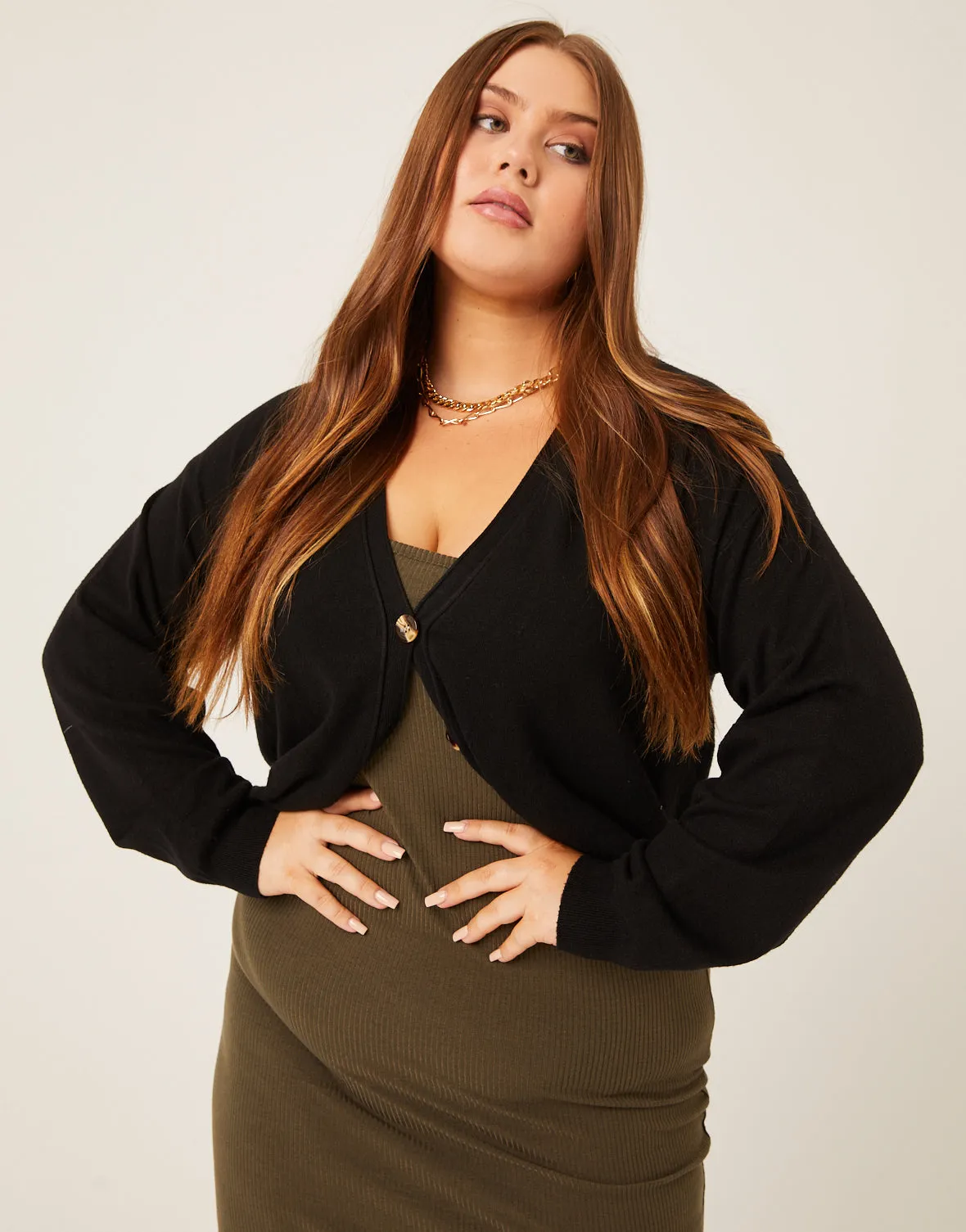 Plus Size Soft Button Down Cardigan sold by 2020 Ave product image thumbnail 5