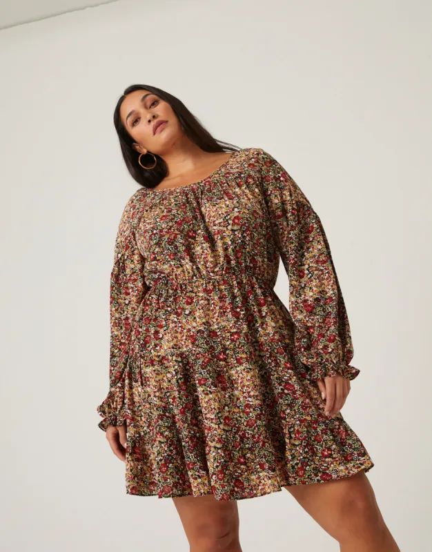 Plus Size Floral Skater Dress sold by 2020 Ave