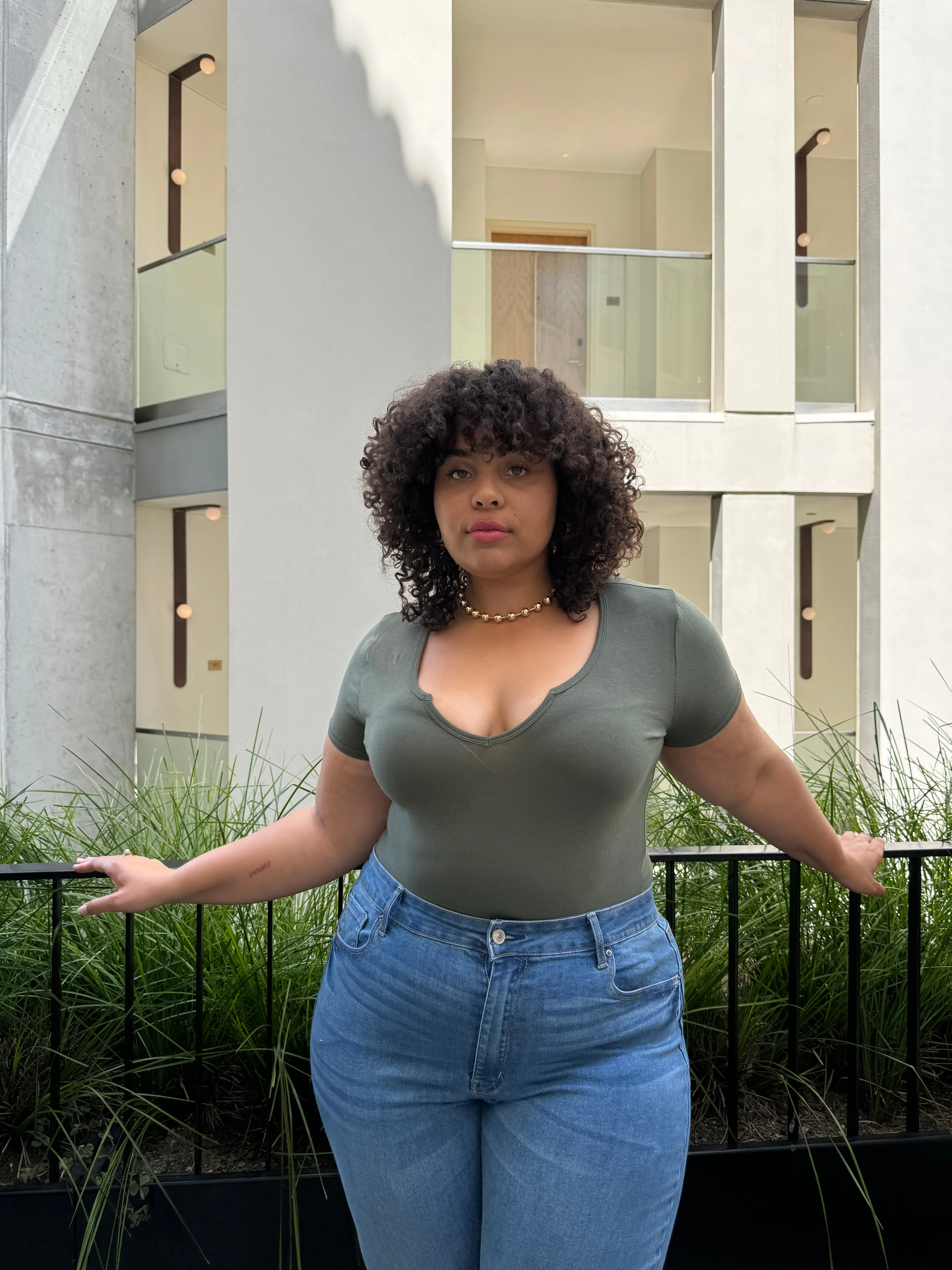 Plus Size Mini V-Cut Tee sold by 2020 Ave product image thumbnail 2