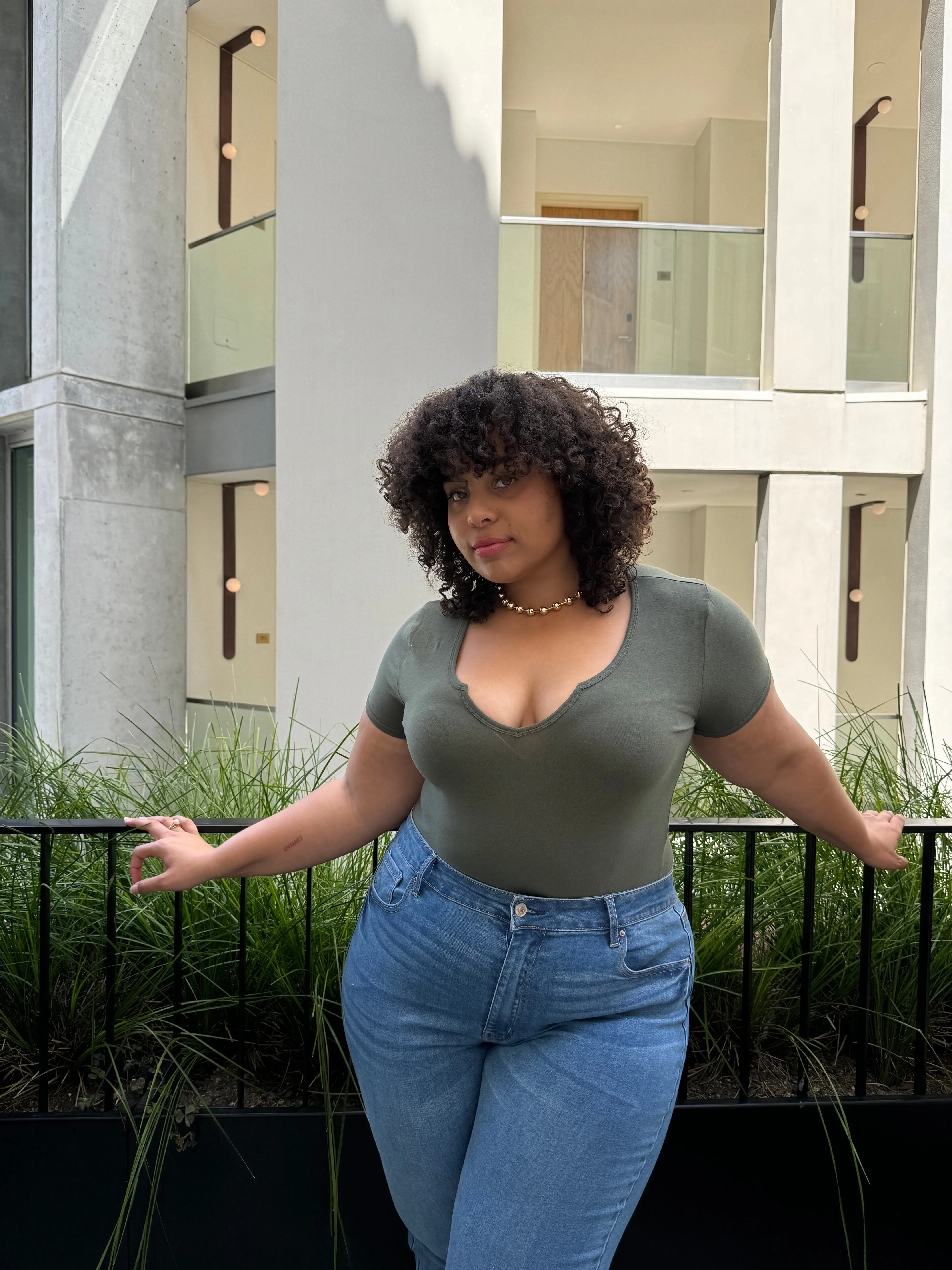 Plus Size Mini V-Cut Tee sold by 2020 Ave product image thumbnail 3