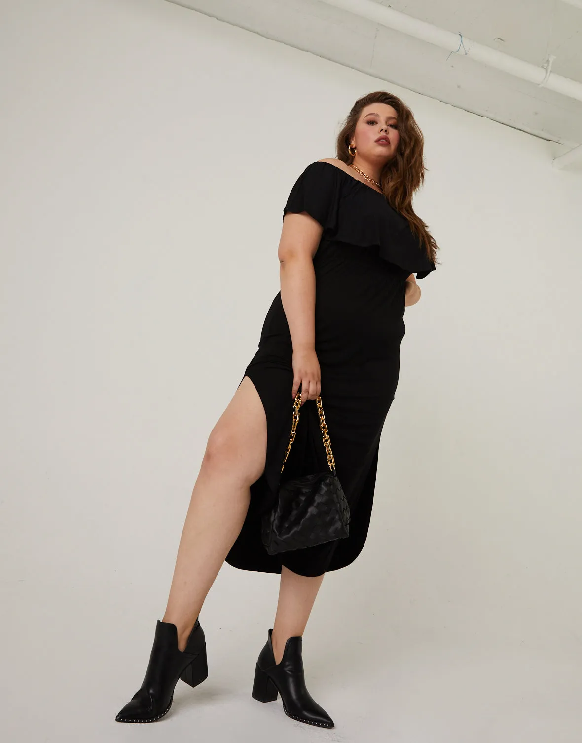 Plus Size Off-The-Shoulder Maxi Dress sold by 2020 Ave product image thumbnail 5