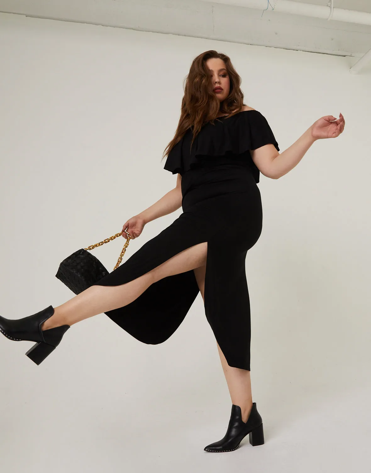 Plus Size Off-The-Shoulder Maxi Dress sold by 2020 Ave product image thumbnail 3