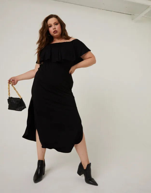 Plus Size Off-The-Shoulder Maxi Dress sold by 2020 Ave