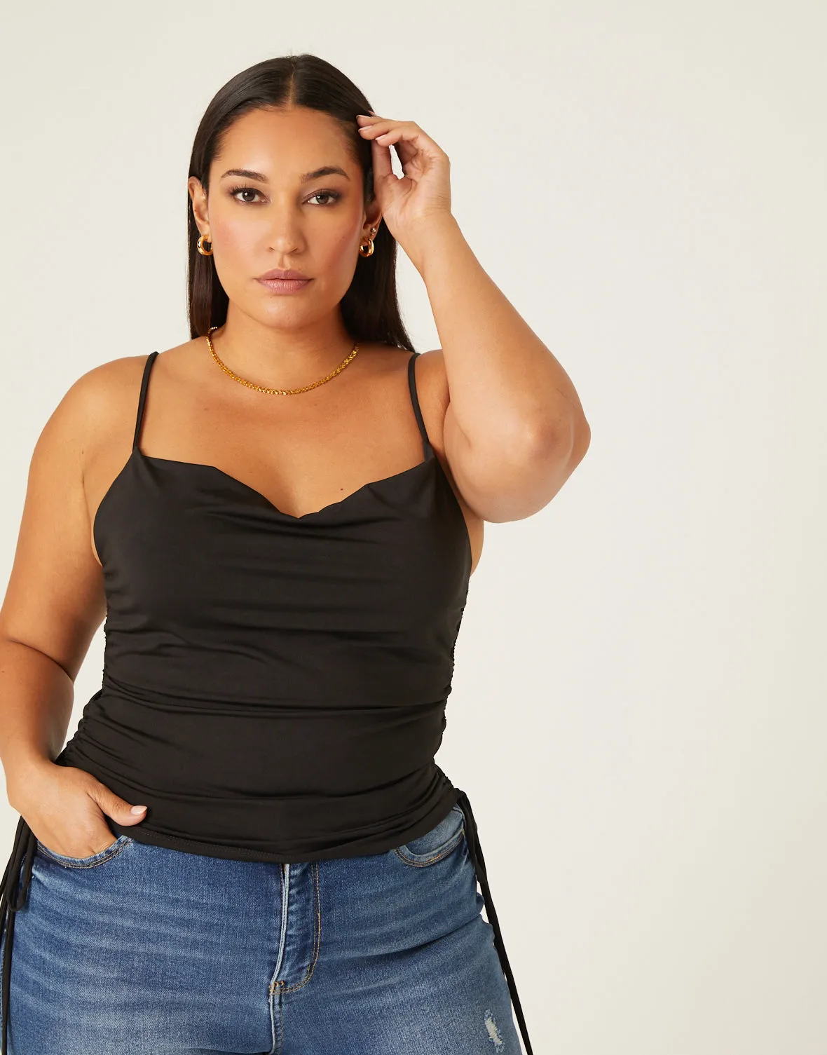 Plus Size Side Ruched Tank sold by 2020 Ave