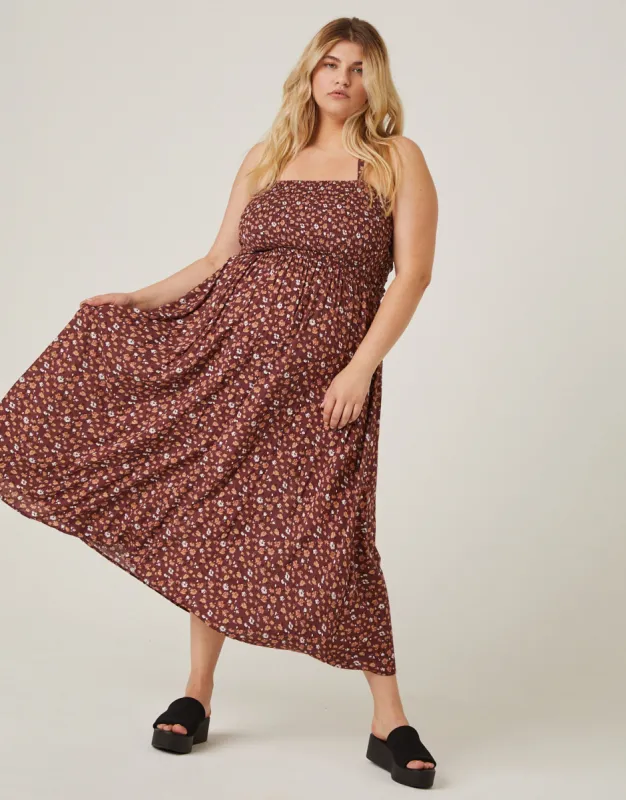 Plus Size Halter Floral Midi Dress sold by 2020 Ave