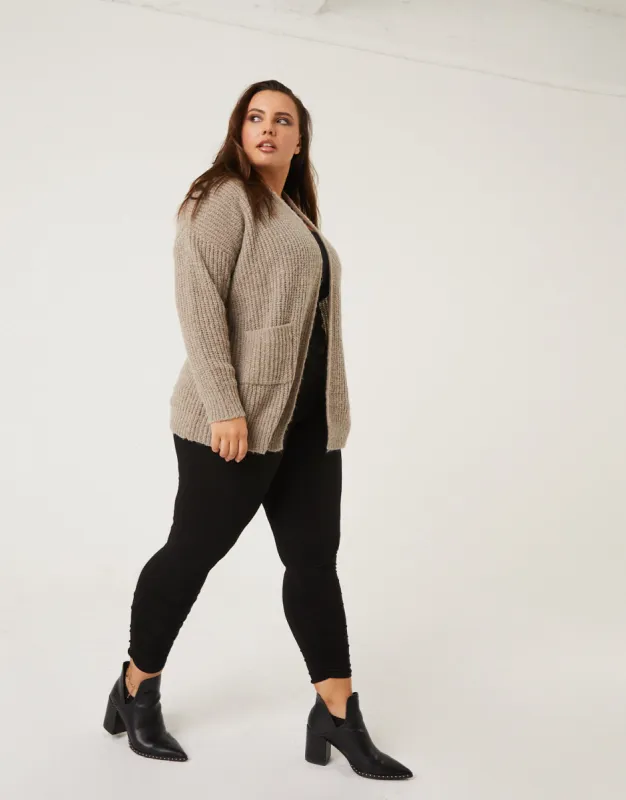 Plus Size Open Cardigan With Pockets sold by 2020 Ave