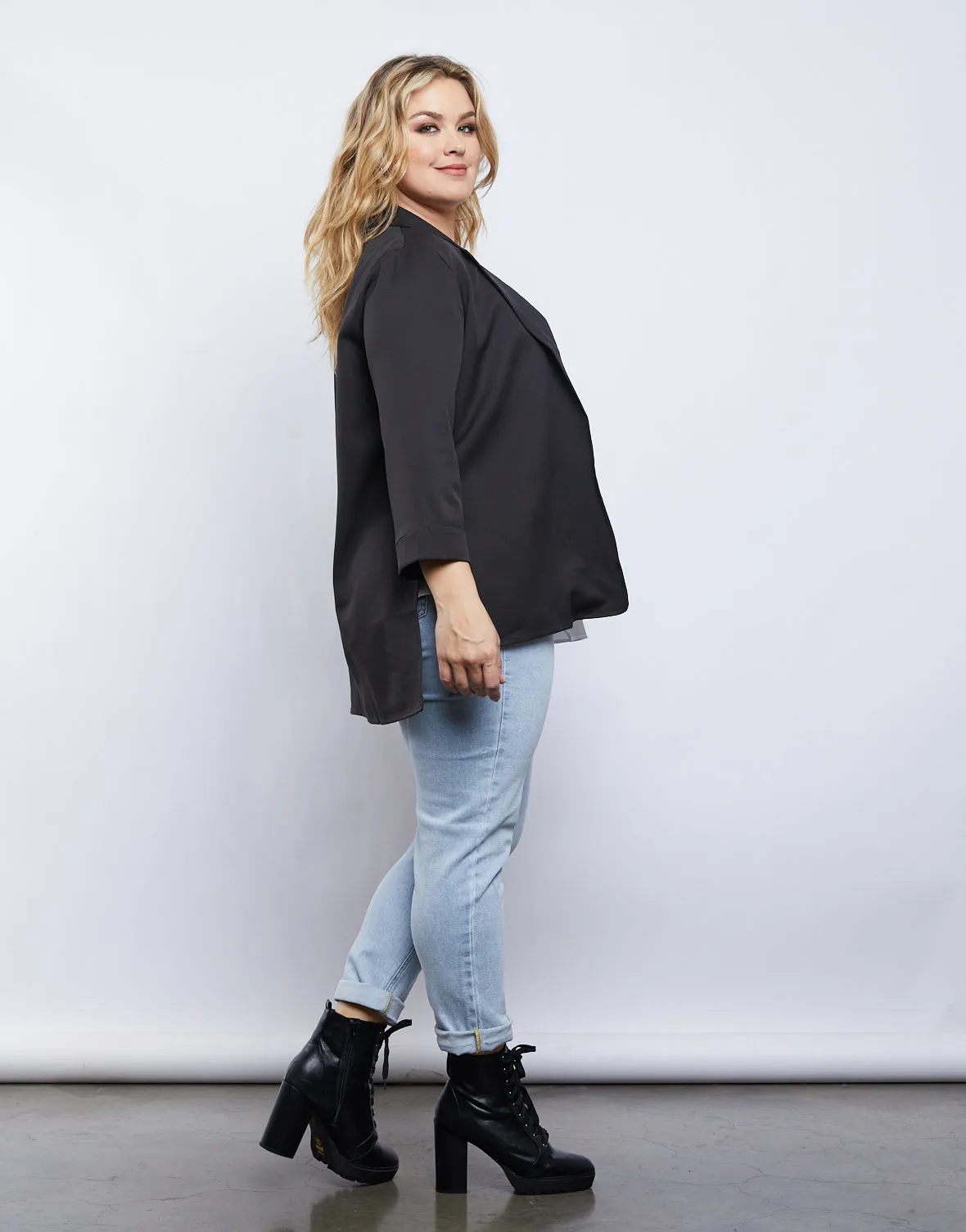 Plus Size Sleek Style Blazer sold by 2020 Ave product image thumbnail 5