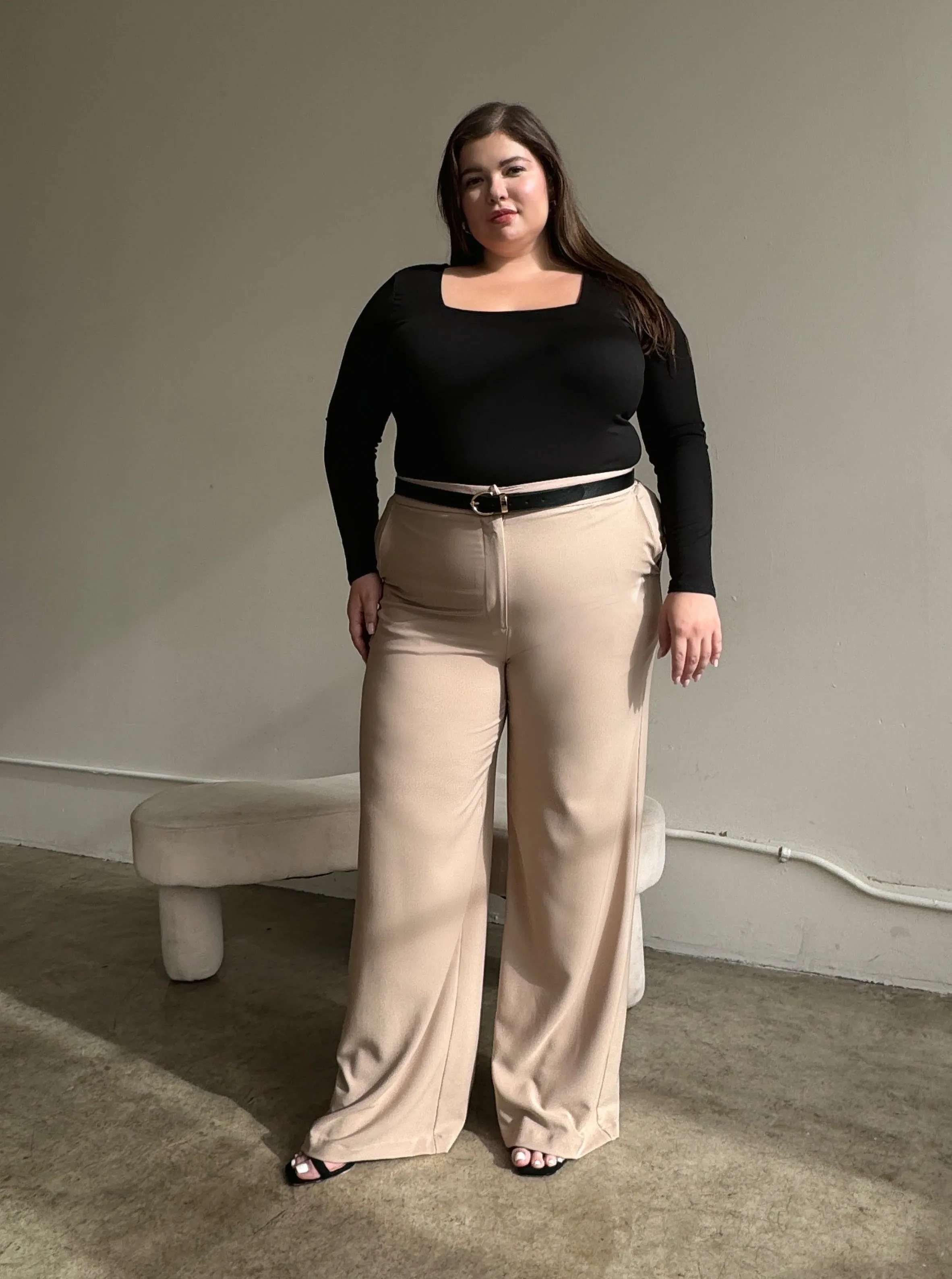 Plus Size Flowy Wide Leg Trousers sold by 2020 Ave product image thumbnail 2