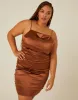 Plus Size Ruched Satin Mini Dress sold by 2020 Ave