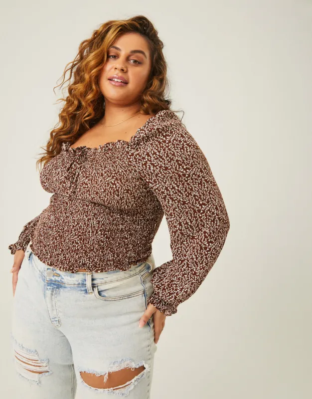 Plus Size Floral Long Sleeve Top sold by 2020 Ave