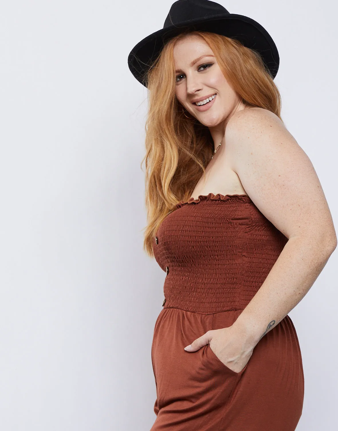 Plus Size Girl On The Go Strapless Romper sold by 2020 Ave product image thumbnail 2